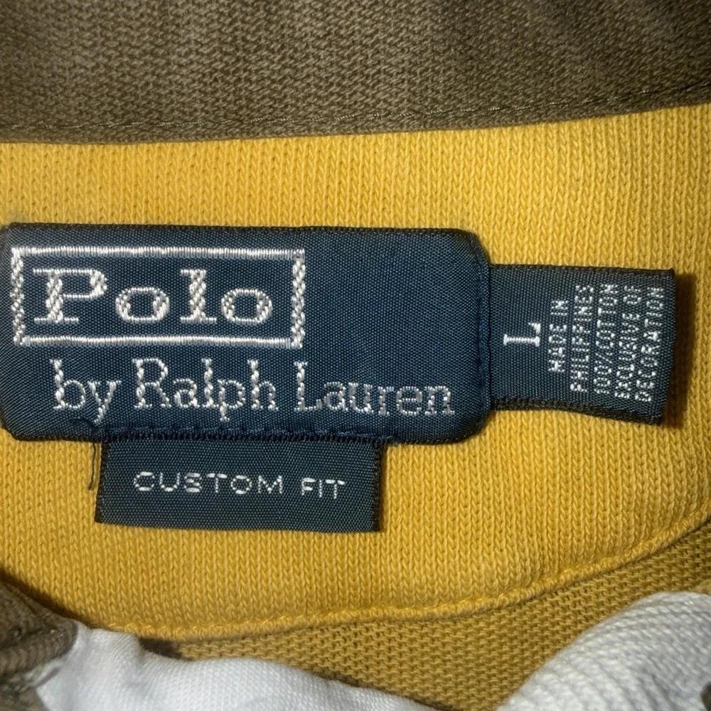 Vintage Polo Ralph Lauren 2nd Regiment Embroidered Rugby Shirt Mens Size Large